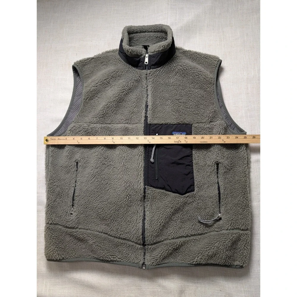 Vintage Patagonia Retro-X Deep Pile Fleece Shepra Vest Full Zip Olive  XXL 90s